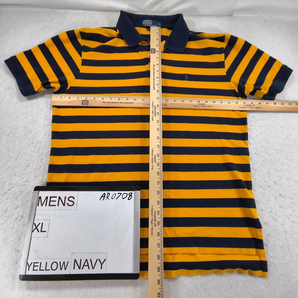 Polo by Ralph Lauren Casual Short Sleeve Collared Polo Shirt Mens Size XL Yellow - Picture 5 of 9